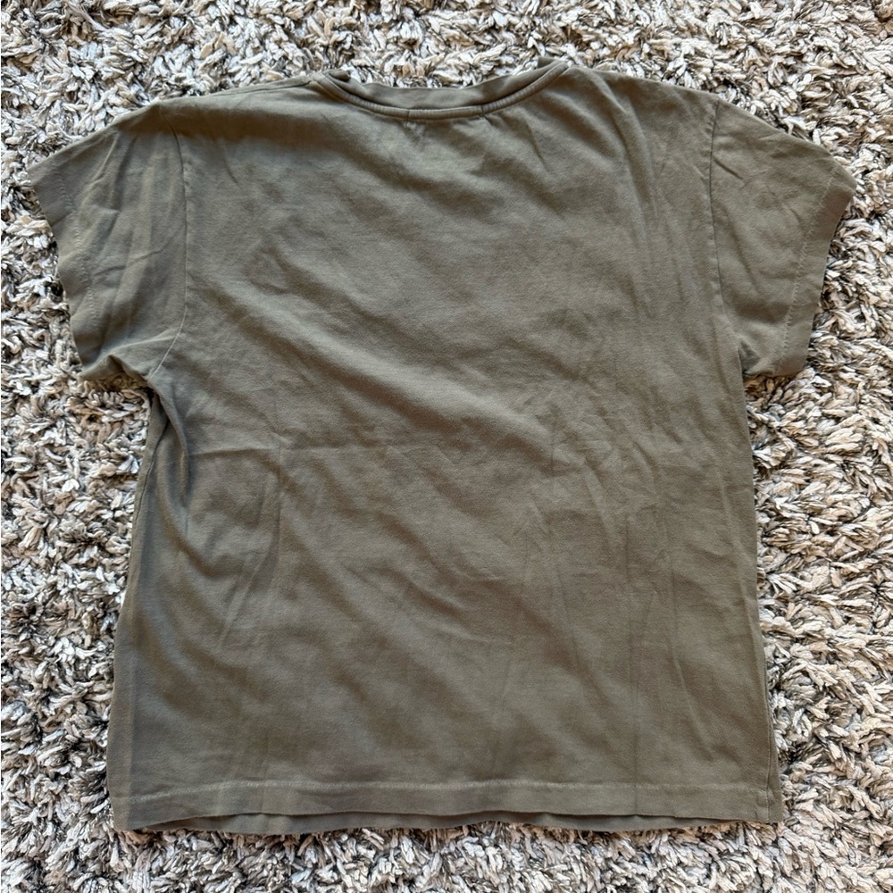 Daydreamer Olive Army Green Ramones Graphic Tee with Red Logo - Picture 5 of 6